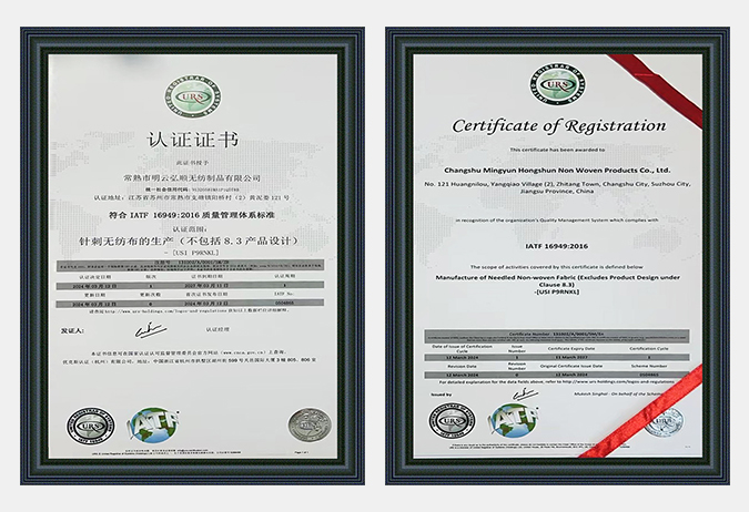 Changshu Mingyun Hongshun Non Woven Products Co, Ltd.